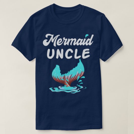 Mermaid Uncle Girl Mermaid Party T-Shirt (Design vorne)
