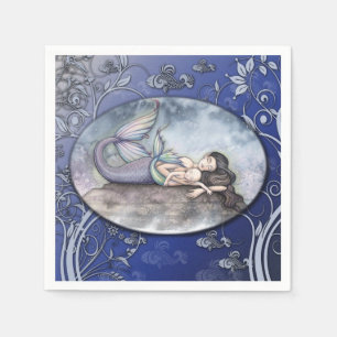 Mermaid und Baby-Dusche Napkins Serviette