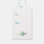 Mermaid und Cupcake GeburtstagsgeschenkTags Geschenkanhänger (Rückseite)