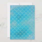 Mermaid und Delphin zum Geburtstag Einladung (Rückseite)