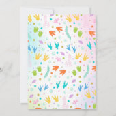 Mermaid und Dinosaur Geburtstag Einladung magisch (Rückseite)