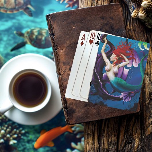 Mermaid und Drachenfreund Spielkarten