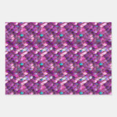 Mermaid und Dragon Scales Wrapping Paper Geschenkpapier Set (Vorderseite)