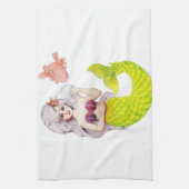 Mermaid und Freund Geschirrtuch (Vertikal)