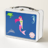 Mermaid und Friends Metal Lunchbox (Vorderseite)