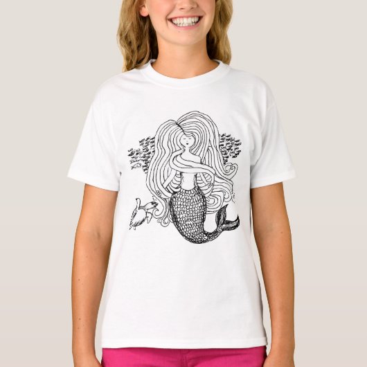 Mermaid und Friends Sketch T-Shirt (Vorderseite)