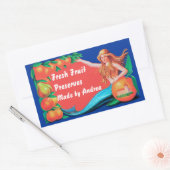Mermaid und Fruchtsaftkleber Rechteckiger Aufkleber (Umschlag)