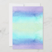 Mermaid und Narwhal Babydusche Einladung (Rückseite)