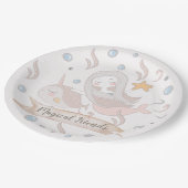 Mermaid und Narwhal Custom Party Paper Teller (Schrägansicht)