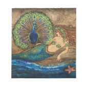 Mermaid und Peacock Notizblock (Vorderseite)