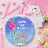 Mermaid und Pearl Clam Birthday Pappteller (Party)