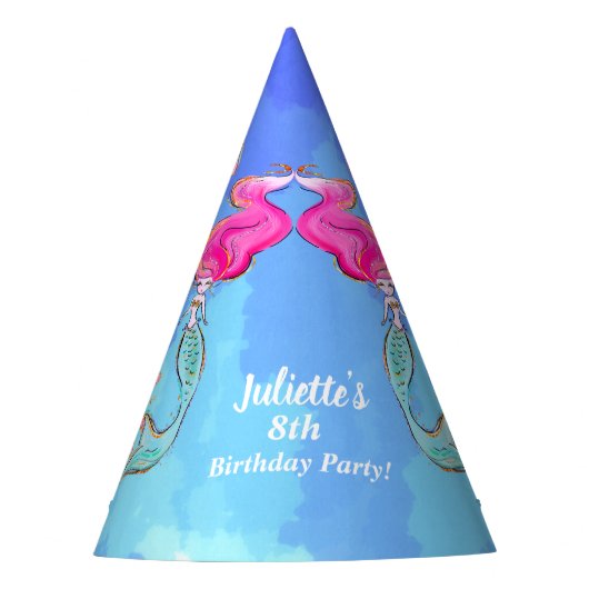 Mermaid und Pearl Clam Partyhütchen (Vorderseite)