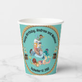 Mermaid und Pirate Birthday Pappbecher (Vorderseite)