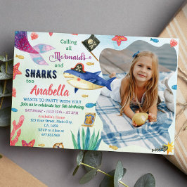 Mermaid und Pirates zum Geburtstag Einladung