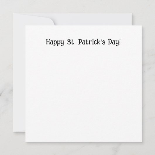 Mermaid und Pot o' Gold St. Patrick's Day Card (Rückseite)