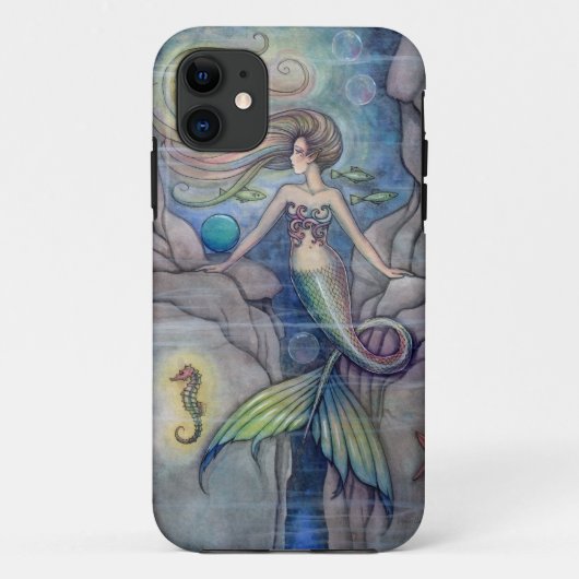 Mermaid und Seepferd iPhone 5 Fall Case-Mate iPhone Hülle (Rückseite)