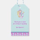 Mermaid und Seepferd whimsy Aquarell vielen Dank Geschenkanhänger (Rückseite)