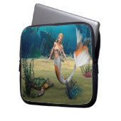 Mermaid und Turtle Laptopschutzhülle (Vorderseite Links)
