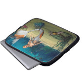 Mermaid und Turtle Laptopschutzhülle (Vorne Knopf)