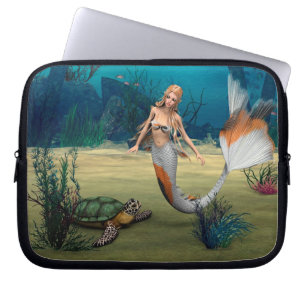 Mermaid und Turtle Laptopschutzhülle