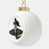 Mermaid und UFO Keramik Kugel-Ornament (Rechts)