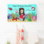Mermaid Under Sea Birthday Banner (Insitu)