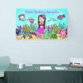 Mermaid Under Sea Birthday Banner (Messeveranstaltung)