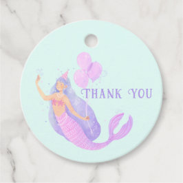 Mermaid Under Sea Birthday Girl Blue Vielen Dank Geschenkanhänger