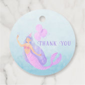 Mermaid Under Sea Birthday Girl Blue Vielen Dank Geschenkanhänger (Rückseite)