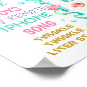 Mermaid Under Sea Birthday Party unterzeichnet Pla Poster (Ecke)