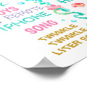 Mermaid Under Sea Birthday Party unterzeichnet Pla Poster (Ecke)