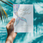 Mermaid Under Sea Girls Blue Birthday Party Einladung