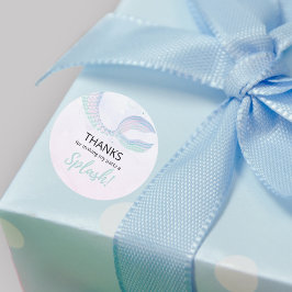 Mermaid Under Sea Party Vielen Dank Runder Aufkleber