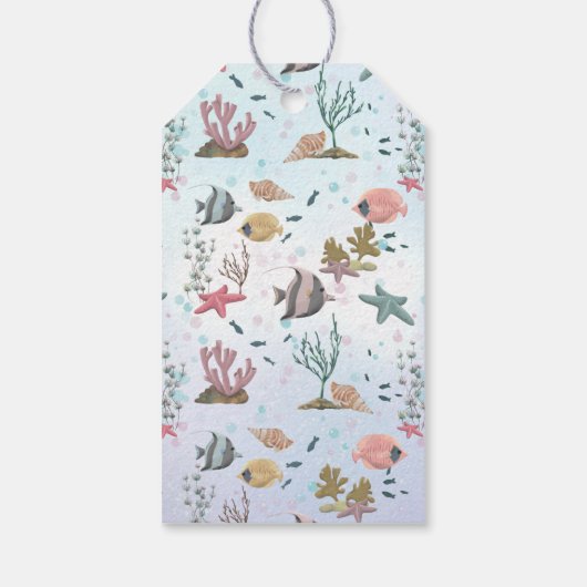 Mermaid Under Sea Vielen Dank Geschenkanhänger (Rückseite)