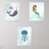 Mermaid Under The Sea 3 Print Set (Vorderseite)