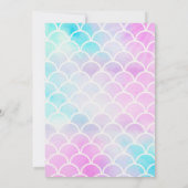 Mermaid Under The Sea Baby Shower Invitation Einladung (Rückseite)