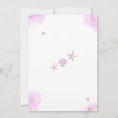 Mermaid Under The Sea Birthday Invitation Einladung (Rückseite)