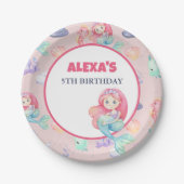 Mermaid Under the Sea Birthday Pappteller (Vorderseite)