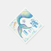 Mermaid Under the Sea Birthday Serviette (Ecke)