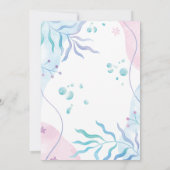Mermaid Under the Sea cute birthday invitation Einladung (Rückseite)