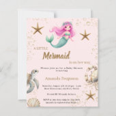 Mermaid Under the sea ocean Baby Shower invitation (Vorderseite)