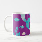 Mermaid Under the Sea Pastel Purple Kaffeetasse (Links)