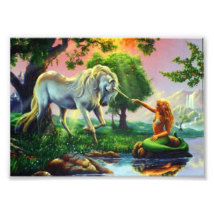 Mermaid & Unicorn Fotodruck