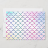 Mermaid & Unicorn Geburtstag Einladung Magisches P (Rückseite)