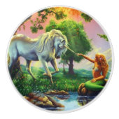 Mermaid & Unicorn Keramikknauf (Vorderseite)