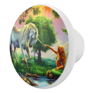 Mermaid & Unicorn Keramikknauf