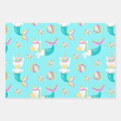 Mermaid Unicorn Kid Geschenkpapier Set (Vorderseite)