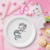 Mermaid Unicorn Pappteller (Party)