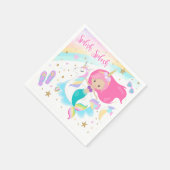 Mermaid & Unicorn Party Napkin Serviette (Ecke)