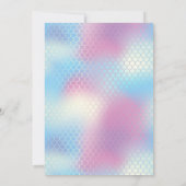 Mermaid Unicorn Pool Party Birthday Invitation Einladung (Rückseite)